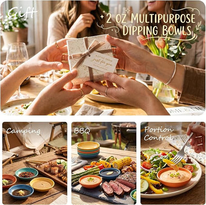 PYRMONT Wheat Straw Dipping Bowls 2 Oz Soy Sauce Dish 8 Pcs Small Bowls - Image 8