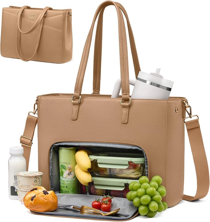 LOVEVOOK Lunch Tote Bag for Women, 3 in 1 Work Bag by LOVEVOOK