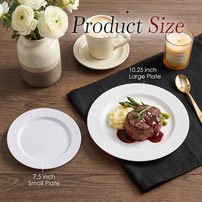 KIRE 120PCS White Plastic Plates - Image 6