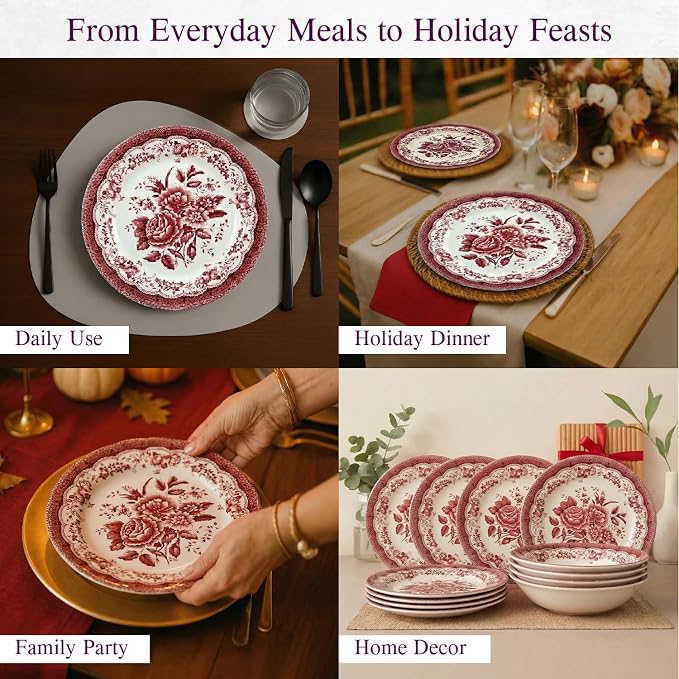 12-Piece Porcelain Dinnerware Set - Image 8