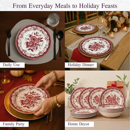 12-Piece Porcelain Dinnerware Set - Image 8
