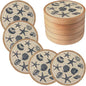 5 Pack Coasters for Drinks Absorbent, 4.3 inches Ocean Beach Woven Coasters for by Eykao