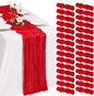 30 Pack Cheesecloth Table Runner 10FT Red Table Runner Boho Gauze Cheese Cloth by Showgeous