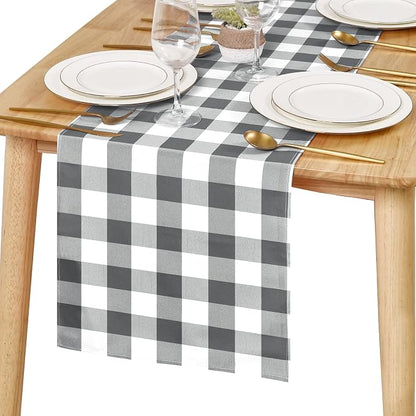 Buffalo Plaid Table Runner, Classic Farmhouse Tabletop Collection, Waterproof by Hiasan