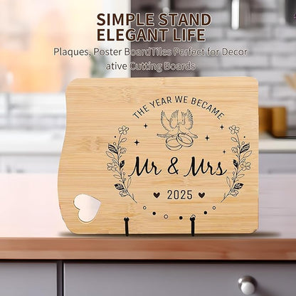 3 Pack 6" Metal Square Plate Stands for Display,Plate Holders Display Stands Can Be Used for Picture Stands,Book Stands for Display,Plate Display Stands,Easel,Photo Frame Stands,Plaque Stands,Desktop Stand.