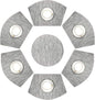 SHACOS Small Round Table Placemats Wedge Placemats with Centerpiece Round Placemat PVC Woven Table Mats Washable (7,Silver Grey)