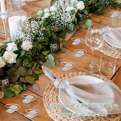 Hotop 150 Pcs Silver Napkin Rings Set - Image 5