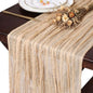 13.3FT Long Sand Cheesecloth Table Runner Boho Table Runner Transparent Rustic by TuTive