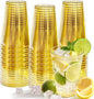 Glowserve 50 Pack 12 oz Gold Disposable Plastic Cups Cocktail Glasses | Cold by glowserve