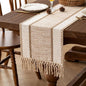 Boho Fall Table Runner Burlap for Home Kitchen Decor 13x72 Inch | 72 Inch Long by FEXIA