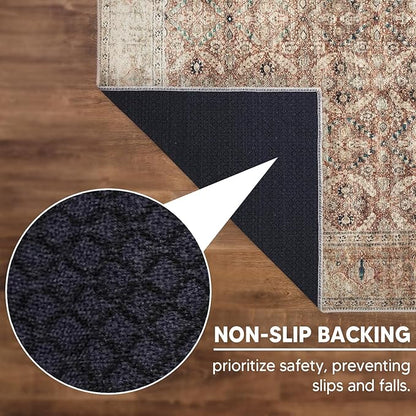 Keen Home Design 3x5 Rug - Machine Washable Entry Rug with Non-Slip Backing, Ideal for Enteryway, Kitchen, Bathroom, Laundry Room - Vintage, Easy Clean, Durable, Low Pile - (3' x 5')