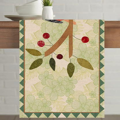 Seliem Summer Birds Tree Branches Table Runner, Cardinal Home Kitchen | Dining - Image 2