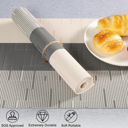 Table Runner 53 Inches Long, Vinyl Woven Farmhouse Table Runners | Washable - Image 2