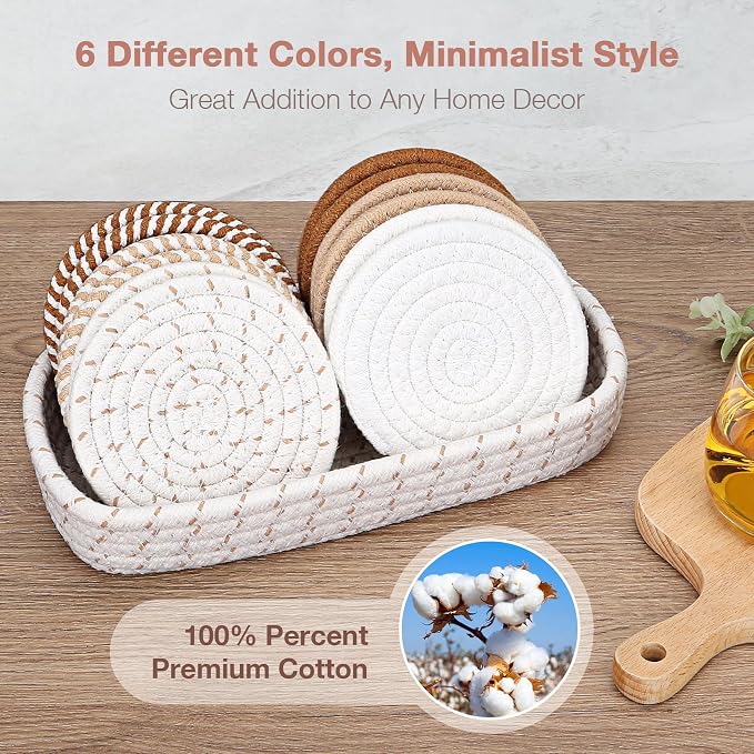Coasters for Drinks, 12 Pack Coasters, Coaster Set of 6 Color, Suitable for - Image 4