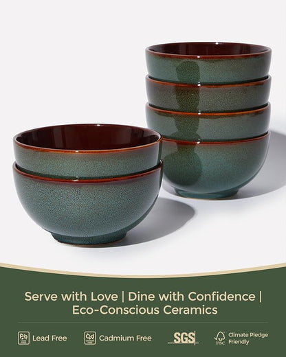 5.5" Cereal Bowls & Dessert Bowls Set of 6-22 Oz Small Bowls - Image 4