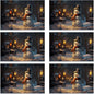 Christmas Snowman Placemats Set of 6, Linen Washable for Christmas, Thanksgiving, Party, and Daily Dining, Decorative Winter Table Mats for 4-6 Person Table