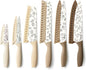 CAROTE Kitchen Knife Set, 6 Floral Knives by CAROTE