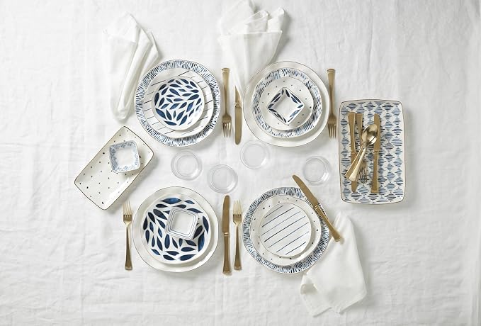 Lenox Blue Bay Porcelain 24-Piece Dinnerware Set - Image 3