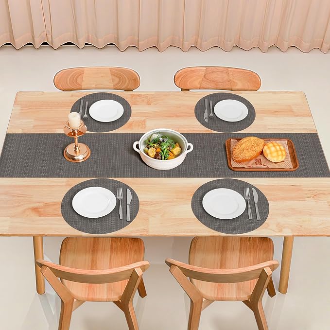 Table Runner 72 Inches Long, Vinyl Woven Heatproof Table Runners | Washable - Image 8