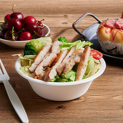 Vplus 200 Pack 12 OZ Paper Bowls, Disposable Compostable Bowls Bulk, - Image 8