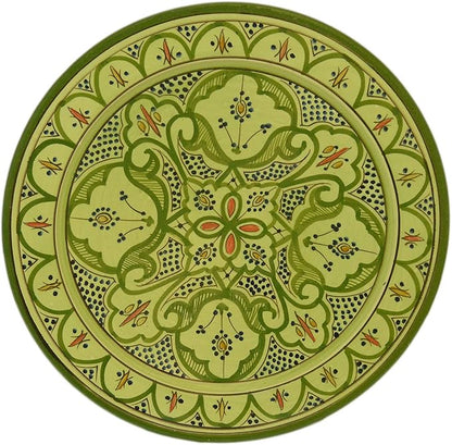 Ceramic Plates Moroccan Handmade Serving Wall Hanging Exquisite Colors Decorative 14 inches Diameter