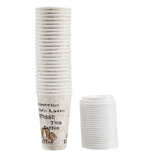 Amazon Basics Disposable Hot Paper Coffee Cups - Image 3