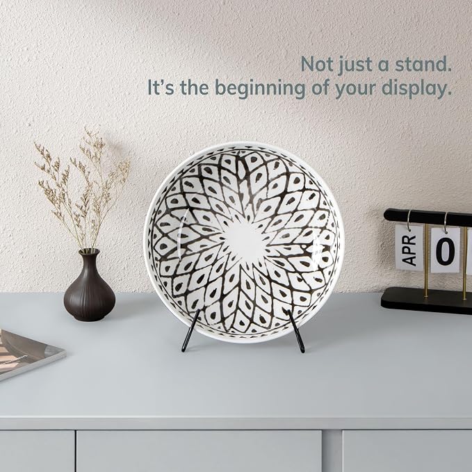 2 Pack Bowl Display Stand, 10 Inch Iron Bowl Holder, Plate Stand | - Image 3