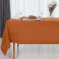 D'Moksha Homes Rust Linen Tablecloth for Rectangle Tables 60 x 144 Inch - 100% Pure Linen Rust Table Cloth - Classic Hemstitch, Machine Washable Dining Tablecloth for Spring, Easter
