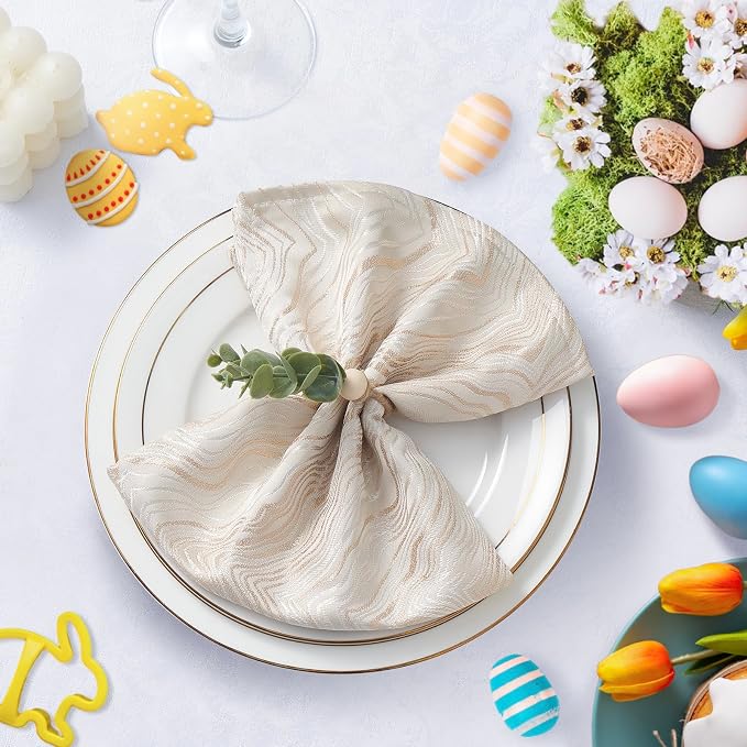 APTWOW 36PCS Napkin Rings, Easter Napkin Rings, Wood Bead Farmhouse Napkins - Image 5