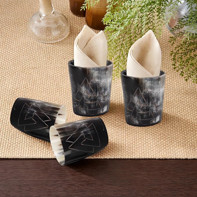 Handicrafts Home Viking Horn Shot Glasses Set of 12, Rustic Viking Drinkware - Image 7