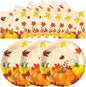 50PCS Fall Paper Plates and Napkins, 7inch Thanksgiving Party Decorations | by Unknown
