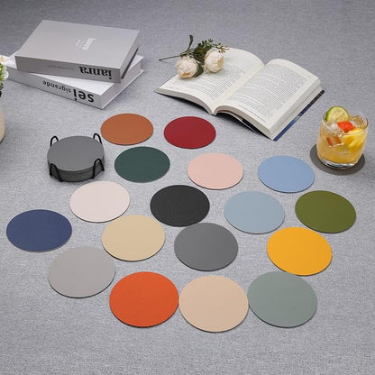 Faux Leather Drink Coasters - Image 5