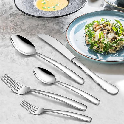 LIANYU 45-Piece Heavy Duty Silverware Set - Image 4
