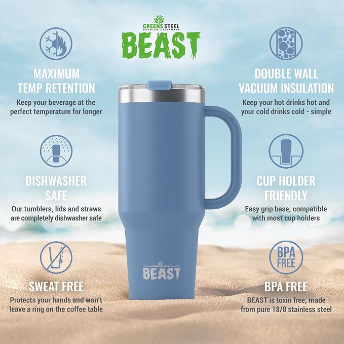 Beast 42 oz Tumbler Stainless Steel Vacuum Insulated Coffee Ice Cup Double Wall - Image 6