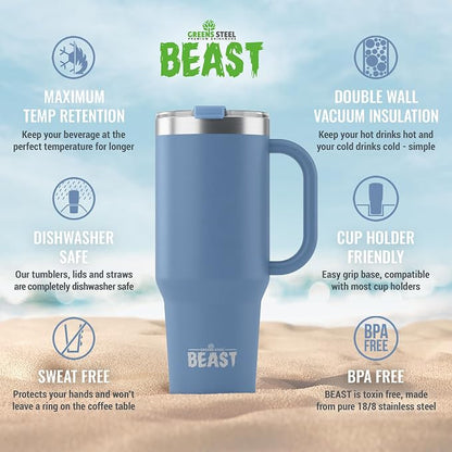 Beast 42 oz Tumbler Stainless Steel Vacuum Insulated Coffee Ice Cup Double Wall - Image 6