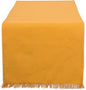 DII Everyday Collection, Fringed Solid Tabletop, Table Runner, Pumpkin Spice by DII