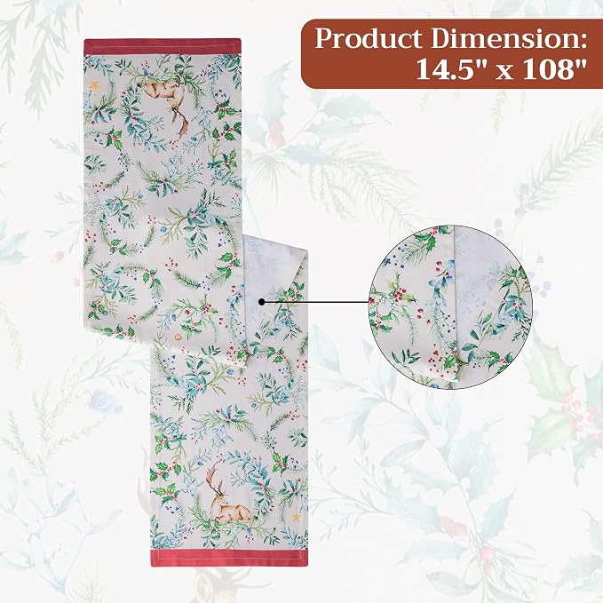 Maison d' Hermine Table Runner 100% Cotton 14.50" x 108" | Table Runners 108 - Image 7