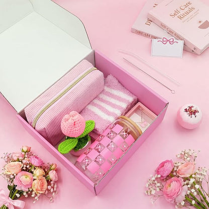 Gift Basket for Teen Girls, Cute Pink Birthday Gifts for Women, Gift Box - Image 9