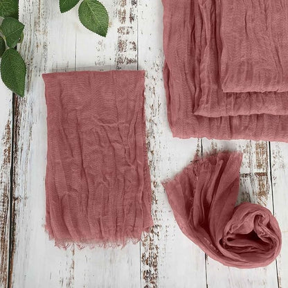 Efavormart 5 Pack 24"x19" Mauve Matte Gauze Cheesecloth Napkins, Vintage Cotton - Image 8