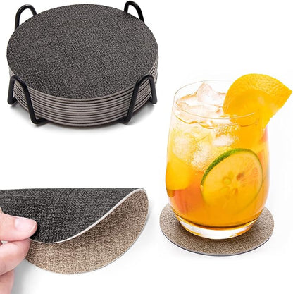Faux Leather Drink Coasters by Chitomars