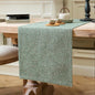 Burlap Style Farmhouse Table Runner, 14x60 Inches Mineral Green | Thick Durable by ZEEMARTONLINE