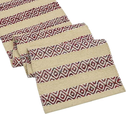 The Home Talk Handwoven Chocho Yarns Table Runner 4-6 Seater – Eco-Friendly - Image 2