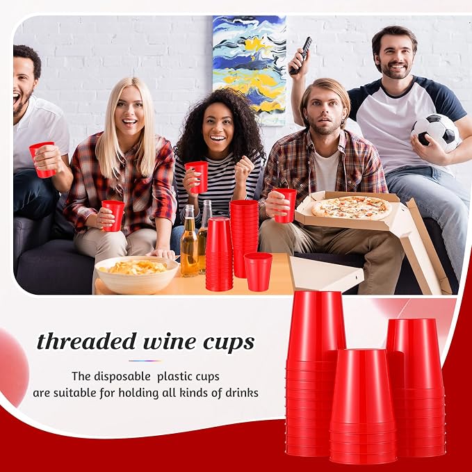 Mifoci 24 Pcs Stadium Plastic Cups Blank Reusable Drink Tumblers Bulk Stackable - Image 6