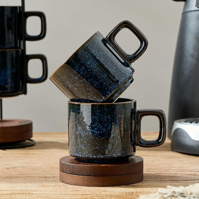 LUKA Porcelain Stackable Espresso Cups - Image 9