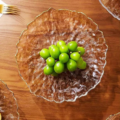 Glass Salad Bowl Irregular Lotus Flower Shape Serving Bowls, Mixing Nut Bowls - Image 5