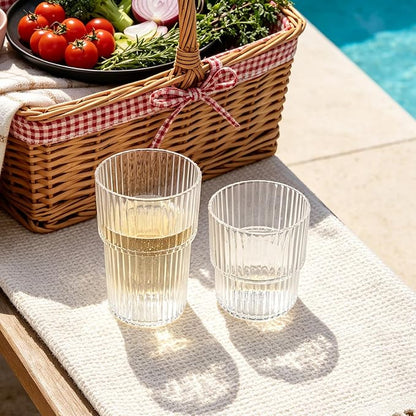 24 Pack Plastic Wine Glasses, 16 Oz Highball Glasses & 12 Oz Cocktail Glasses - Image 3