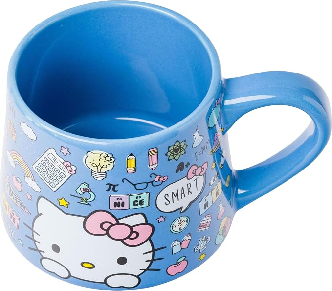 Silver Buffalo Sanrio Hello Kitty Back to School, Tapered Pottery Mug, 14oz | - Image 4