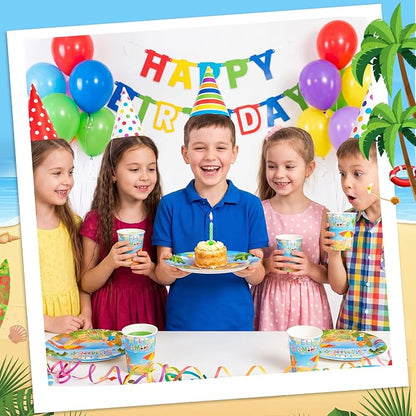Pickmesh 250 Pcs Hello Summer Plates Napkins and Cups Beach Party Decorations - Image 5