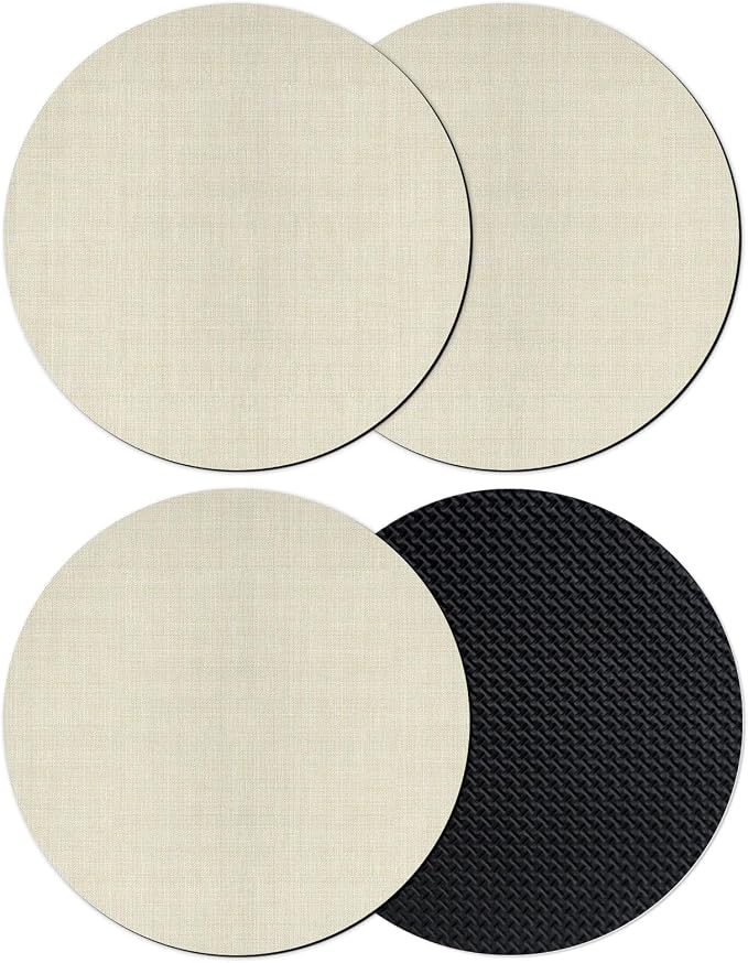 Beige Coasters Set of 4, Absorbent Coasters by Unknown