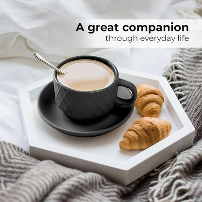 MIAMIO - Espresso Cups Set, Ceramic - Modern Home Set | Ceramic espresso cups - Image 6